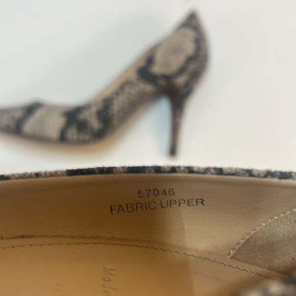 J.Crew Black White Gray 57046 / Mona Printed Pumps made‎ in Italy women’s 10 - Picture 6 of 12